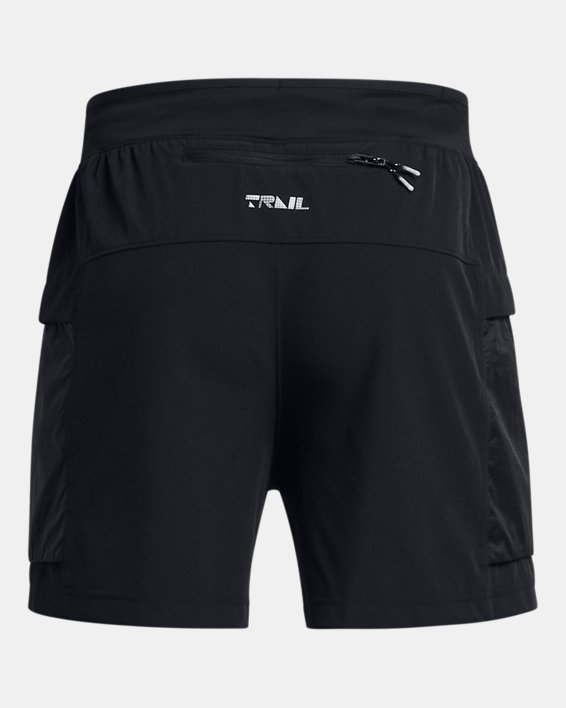 Men's UA Launch Trail 5" Shorts in Black image number 6